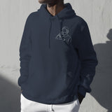 Custom Line Art - Personalized Father Embroidered Hoodie