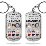 Resons I Love Being A Poppy - Gift for grandpa, grandma, mom, dad, uncle, aunt, brother, sister - Personalized Stainless Steel Keychain