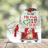 You Left Paw Prints On My Hearts - Personalized Dog Custom Shaped Acrylic Plaque