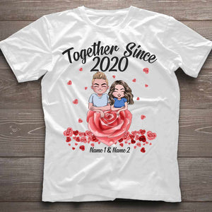 Together Since - Personalized Couple T-shirt and Hoodie