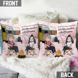 We're Better Together - Personalized Couple Camping Throw Pillow