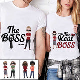 The Boss The Real Boss - Personalized Couple T-shirt and Hoodie