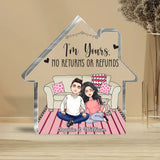 And So Together They Built A Life They Loved - Personalized Couple Custom Shaped Acrylic Plaque