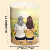 To My Daughter - Personalized Mother Candle With Wooden Lid