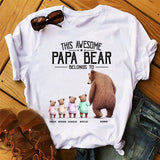 This Papa Bear Belongs To - Personalized Grandpa T-shirt and Hoodie