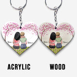 Besties For The Resties - Personalized Bestie Keychain (Printed On Both Sides)