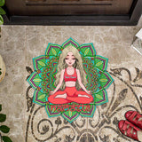 Namaste - Personalized Yoga Shaped Doormat