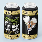 Husband And Wife - Personalized Fishing Can Cooler