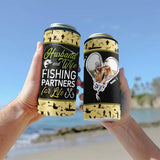 Husband And Wife - Personalized Fishing Can Cooler