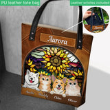 You Are My Sunshine Sunflower Stained Glass - Personalized Dog Tote Bag