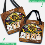 You Are My Sunshine Sunflower Stained Glass - Personalized Dog Tote Bag