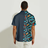 Hooked On Being Daddy - Fishing gift for dad, grandpa, him, husband - Personalized Hawaiian Shirt