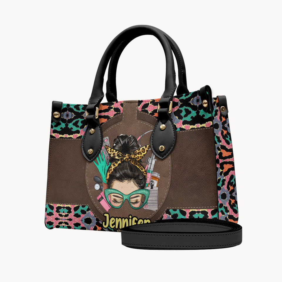 Nurse Life - Personalized Nurse Leather Handbag