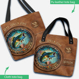 Reel Girls Fish Bass Fishing - Personalized Fishing Tote Bag