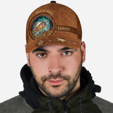 Salty Lil' Beach Sea Turtle Stained Glass - Personalized Turtle Classic Cap