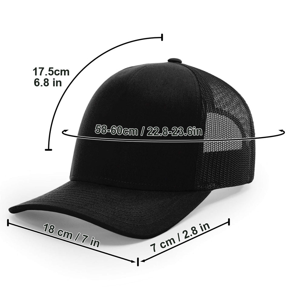 The Golf Father - Personalized Golf Trucker Hat (Black Mesh)