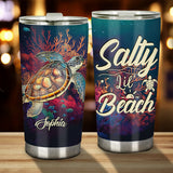 Stained Glass Turtle - Personalized Turtle Tumbler