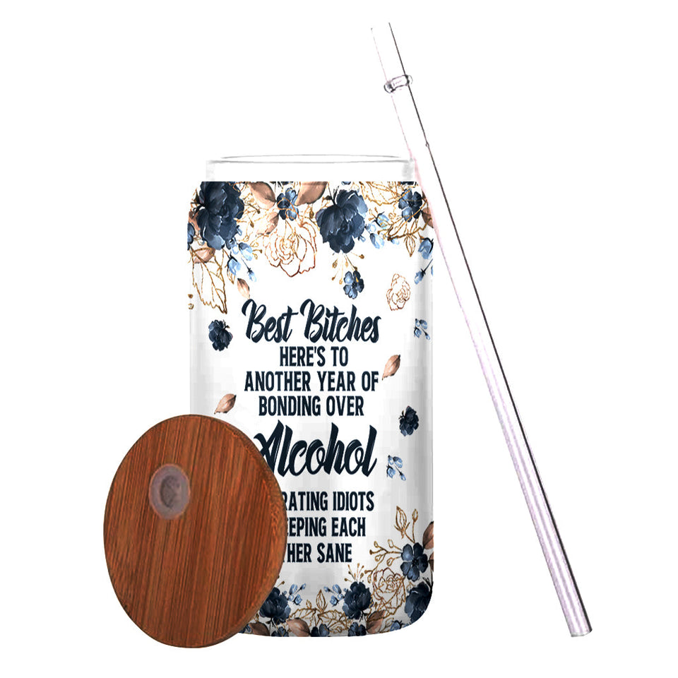 Apparently We’re Trouble - Personalized Bestie Can Glass