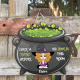 Check Ya Energy - Personalized Witch Wood Sign