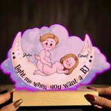 Light Me When You Want A BJ - Personalized Couple Shaped Plaque Light Base