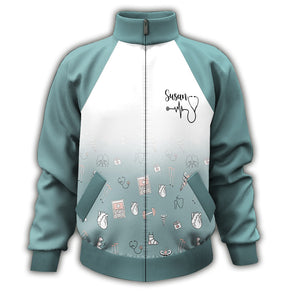 Nurse Jacket - Personalized Nurse Zip Jacket