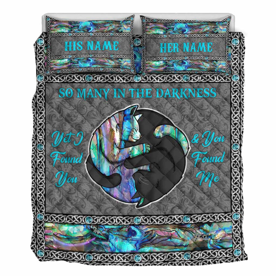 So Many In The Darkness - Personalized Cat Quilt Set