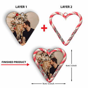 Together Since - Personalized Christmas Couple Layered Wood Ornament