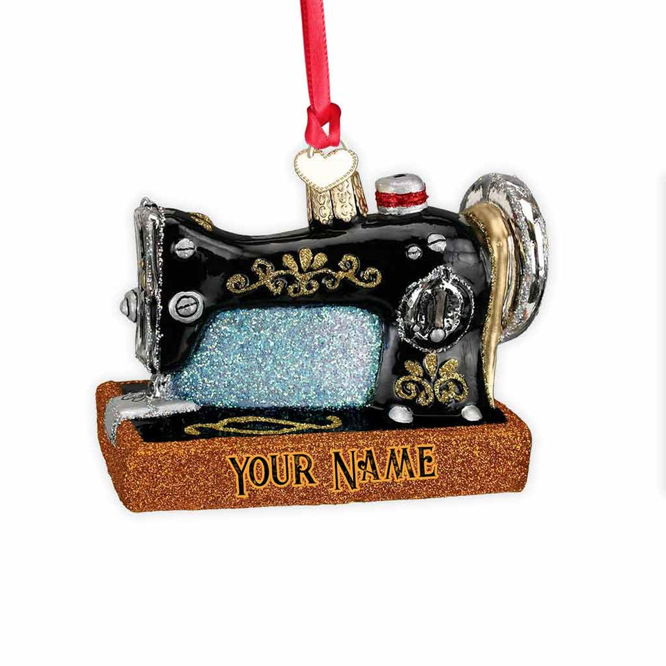 Sewing Machine - Personalized Christmas Ornament With 3D Pattern Print (Printed On Both Sides)