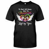 My Heart Will Always Wear The Pawprints - Personalized Dog T-shirt and Hoodie With Faux Glitter Print