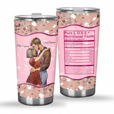 Boyfriend Girlfriend Nutrition Facts - Personalized Couple Tumbler