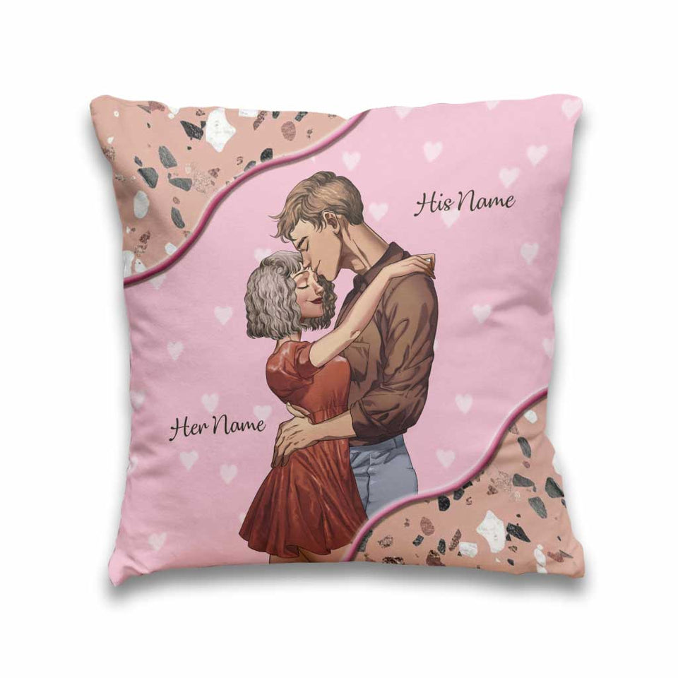 For My Whole Life - Personalized Couple Throw Pillow