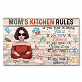 Mom's Kitchen Rules - Personalized Mother Poster