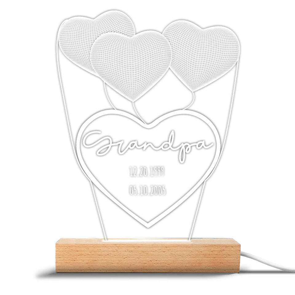 Love You Mom - Gift for mom, grandma, grandpa, husband, wife, dad - Personalized Shaped Plaque Light Base