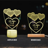 Love You Mom - Gift for mom, grandma, grandpa, husband, wife, dad - Personalized Shaped Plaque Light Base