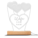 Love You Mom - Gift for mom, grandma, grandpa, husband, wife, dad - Personalized Shaped Plaque Light Base