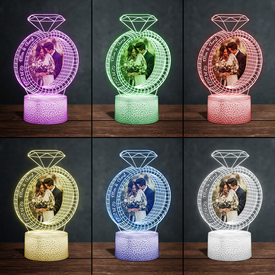 We Got This - Personalized Couple Couple Shaped Plaque Light Base