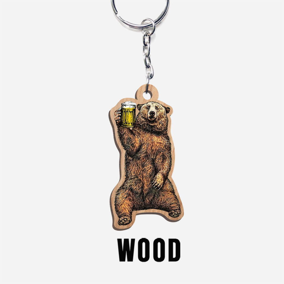 Dad Figure - Father Keychain (Printed On Both Sides)