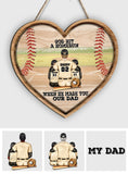 God Hit a Homerun - Personalized Father's Day Baseball Wood Sign