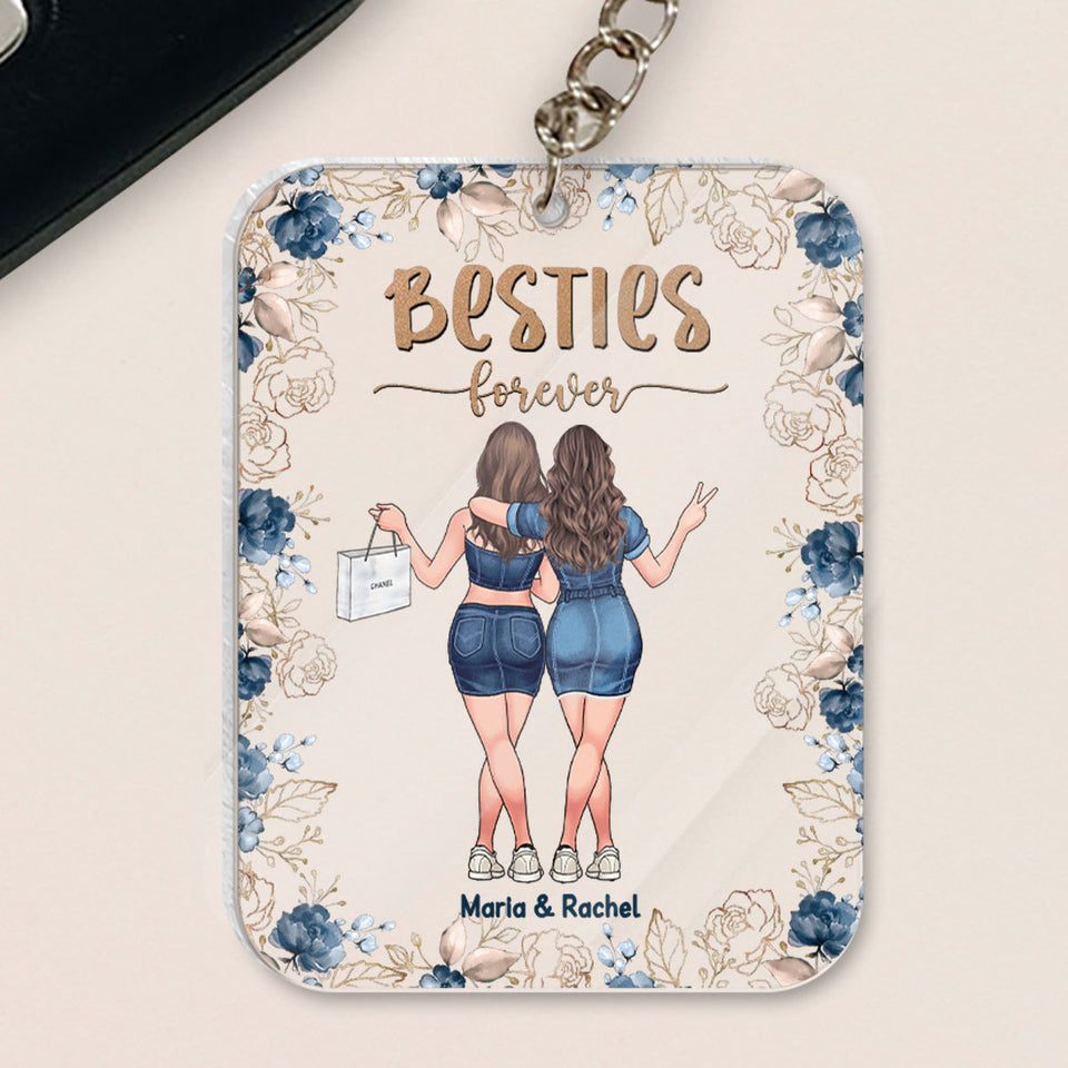 Besties Forever - Personalized Bestie Transparent Keychain