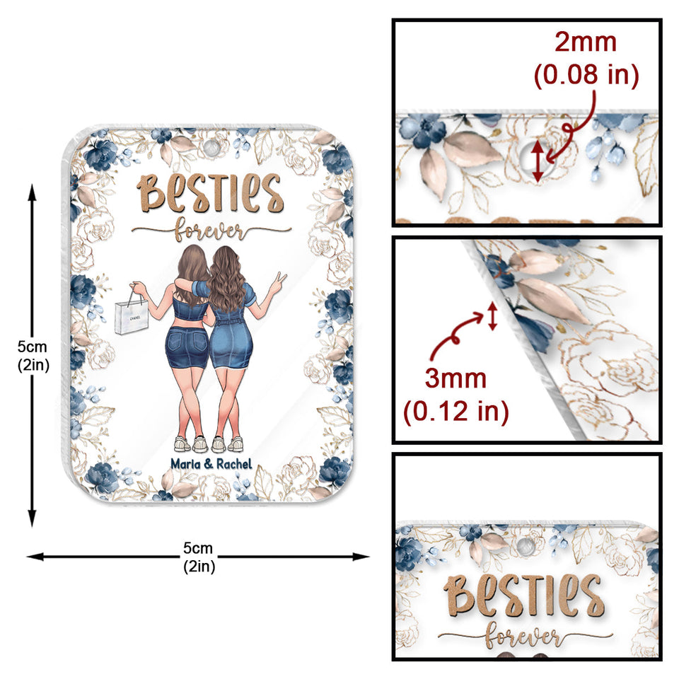 Besties Forever - Personalized Bestie Transparent Keychain