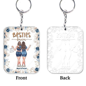 Besties Forever - Personalized Bestie Transparent Keychain