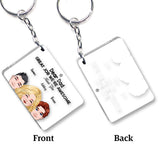 Dear Dad Great Job - Personalized Father Transparent Transparent Keychain