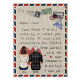 Dear Dad - Gift for dad, grandma, grandpa, mom, uncle, aunt, son, daughter, brother, sister, granddaughter, grandson, husband, wife, boyfriend, girlfriend, friend - Personalized Blanket
