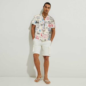 Landmark Stamps - Personalized Travelling Hawaiian Shirt