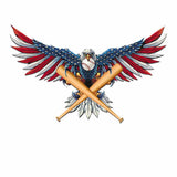 Baseball Independence Day Cut Metal Sign