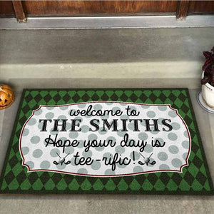 Hope Your Day Tee-rific - Golf Personalized Doormat