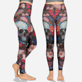 Floral Skull - Personalized Skull Hoodie and Leggings