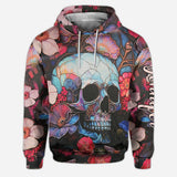 Floral Skull - Personalized Skull Hoodie and Leggings
