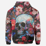 Floral Skull - Personalized Skull Hoodie and Leggings