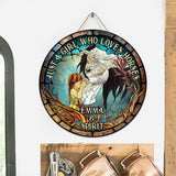 Just A Girl Who Loves Horses - Personalized Horse Round Wood Sign